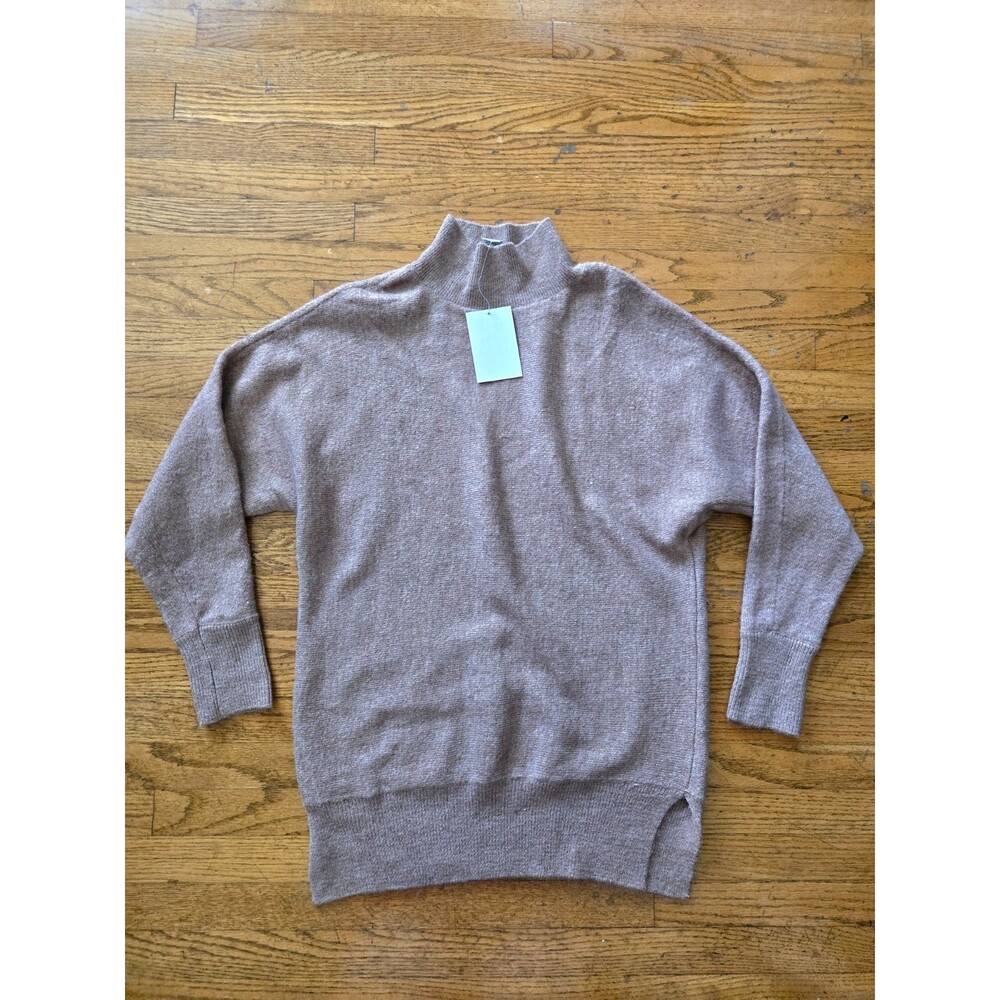 Magaschoni Womens Mock Neck Knit Tunic Sweater Small NWT Minimalist